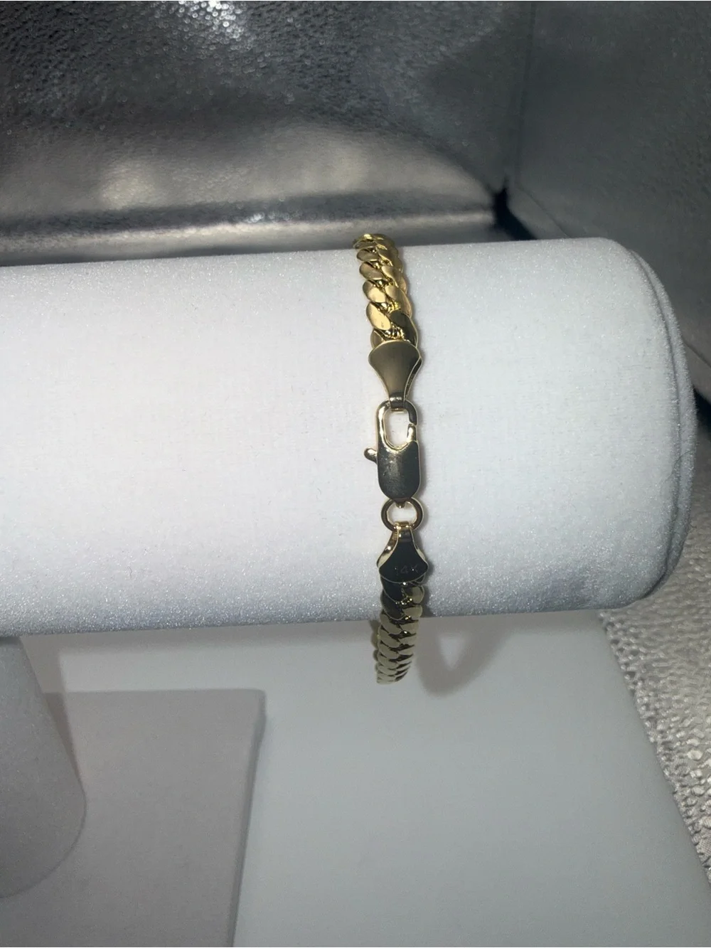 7.5 Inch Snake Skin Bracelet – 18K Gold Dipped, 14K Stamped